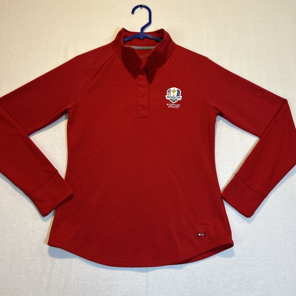 Under Armour PGA Ryder Cup 2020 Whistling Straits Snap Pullover Womens Small Red
